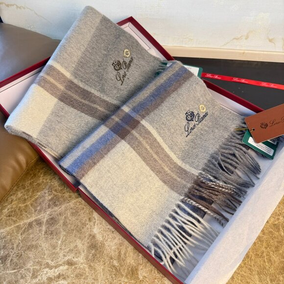 Loro Piana Cashmere Check Scarf - Picture 4 of 9